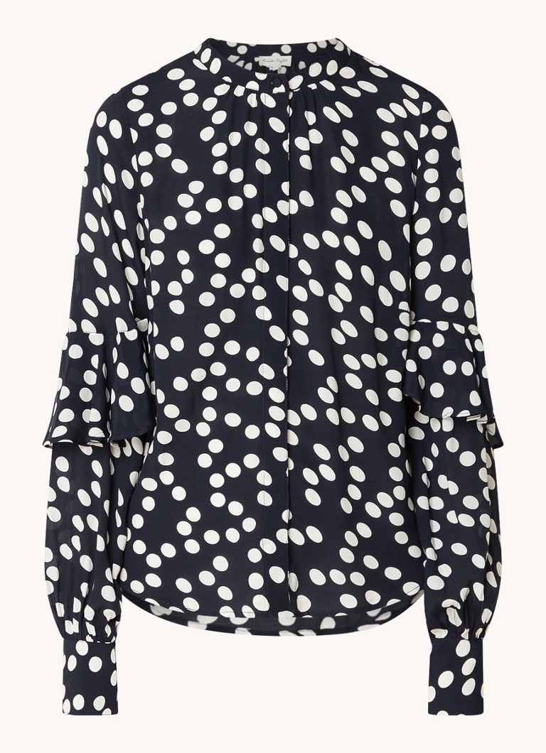 Phase Eight  Peyton blouse met volant en stippenprint