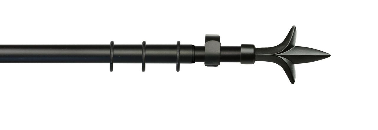 Bella Casa Stilgarnitur Sparta 16 mm Ø, ausziehbar 130-240 cm, schwarz