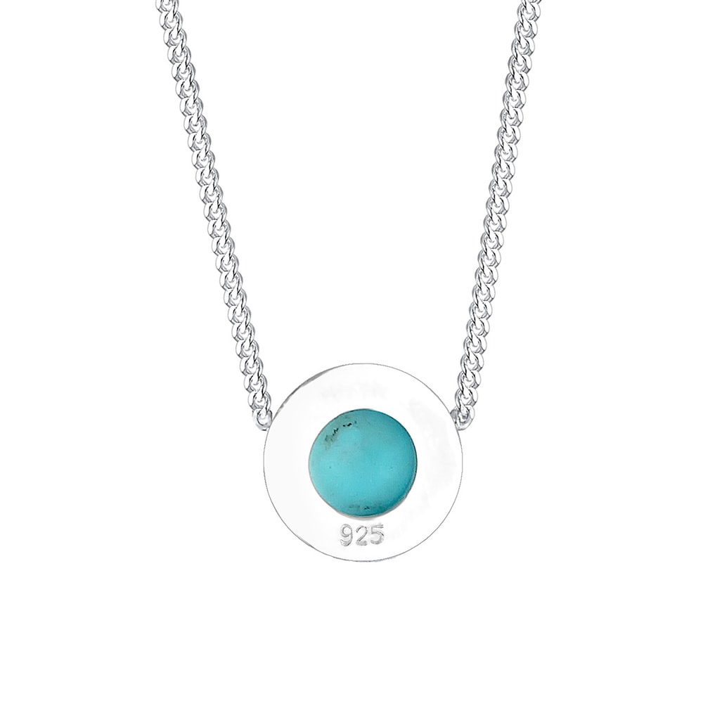 Elli Elli Collier Femme Pendentif Howlite Simple - (925/1000) Argent collier