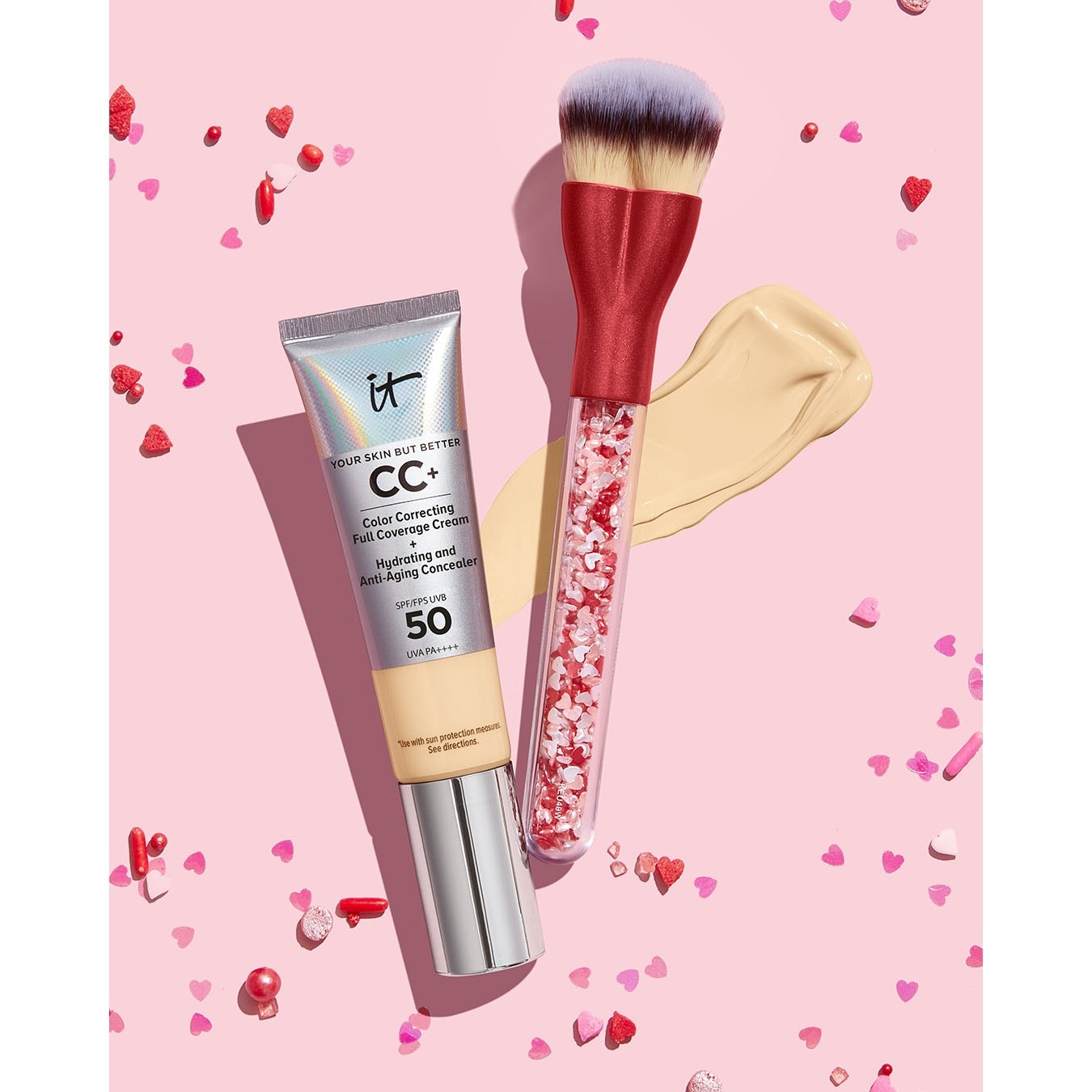 Limited Edition - Heavenly Luxe Love Is The Foundation Heart-Brush