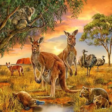 Kinderpuzzle ab 5 Jahren - Tiere der Erde - 49 Teile