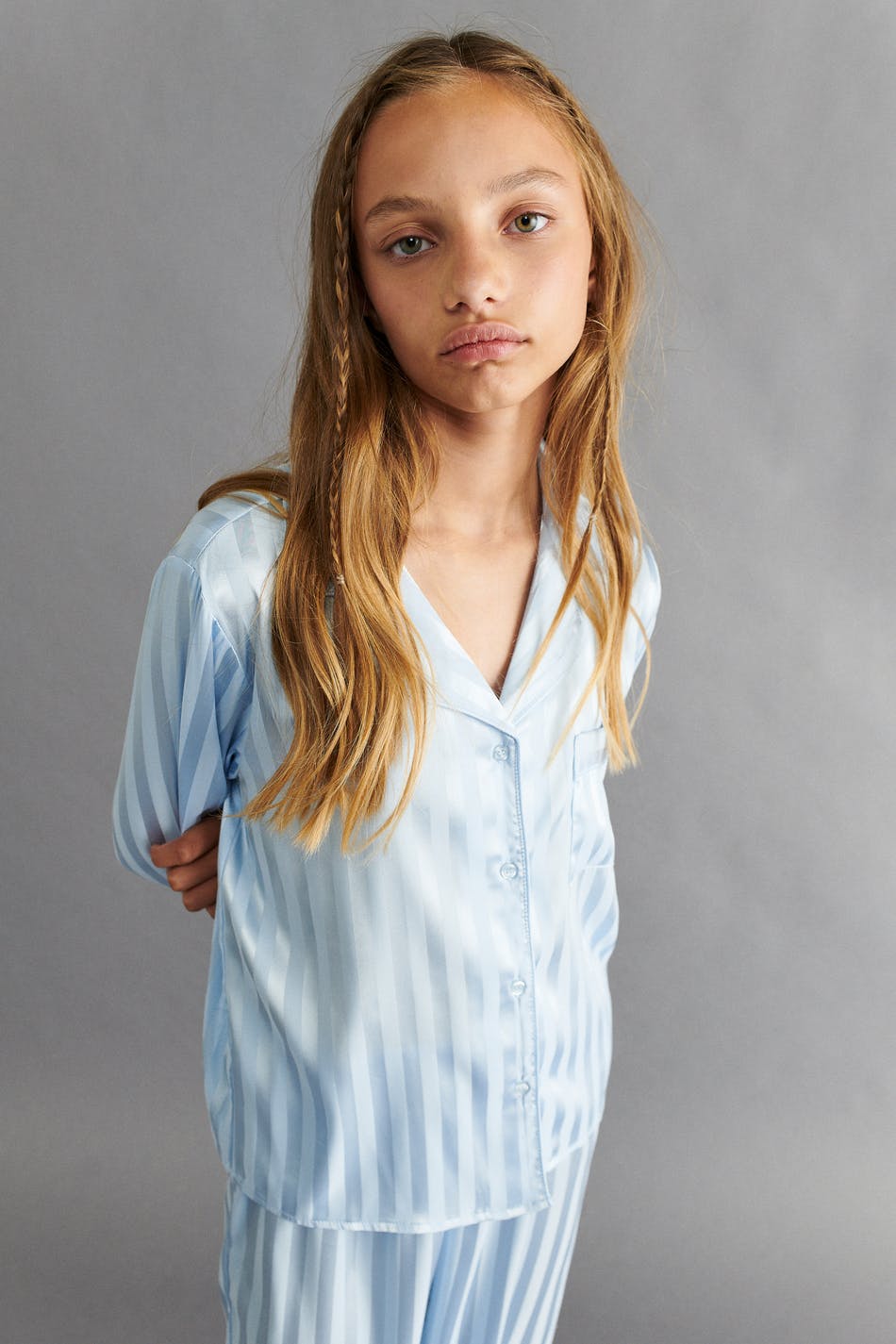 Y satin pyjamas set