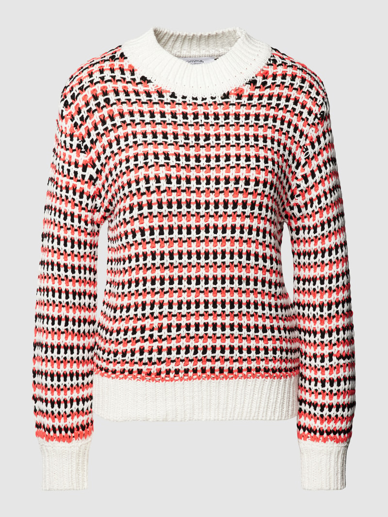Strickpullover mit Turtleneck in orange