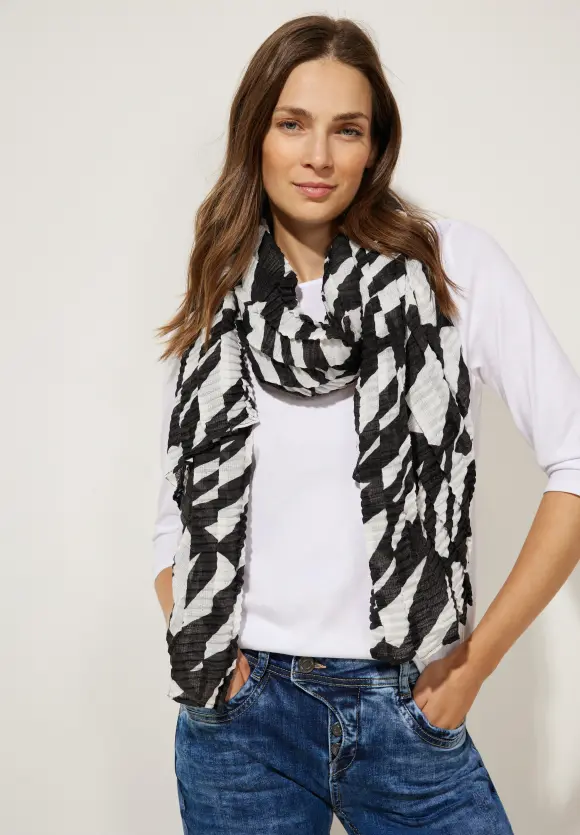 Street One Plissée Schal mit Print