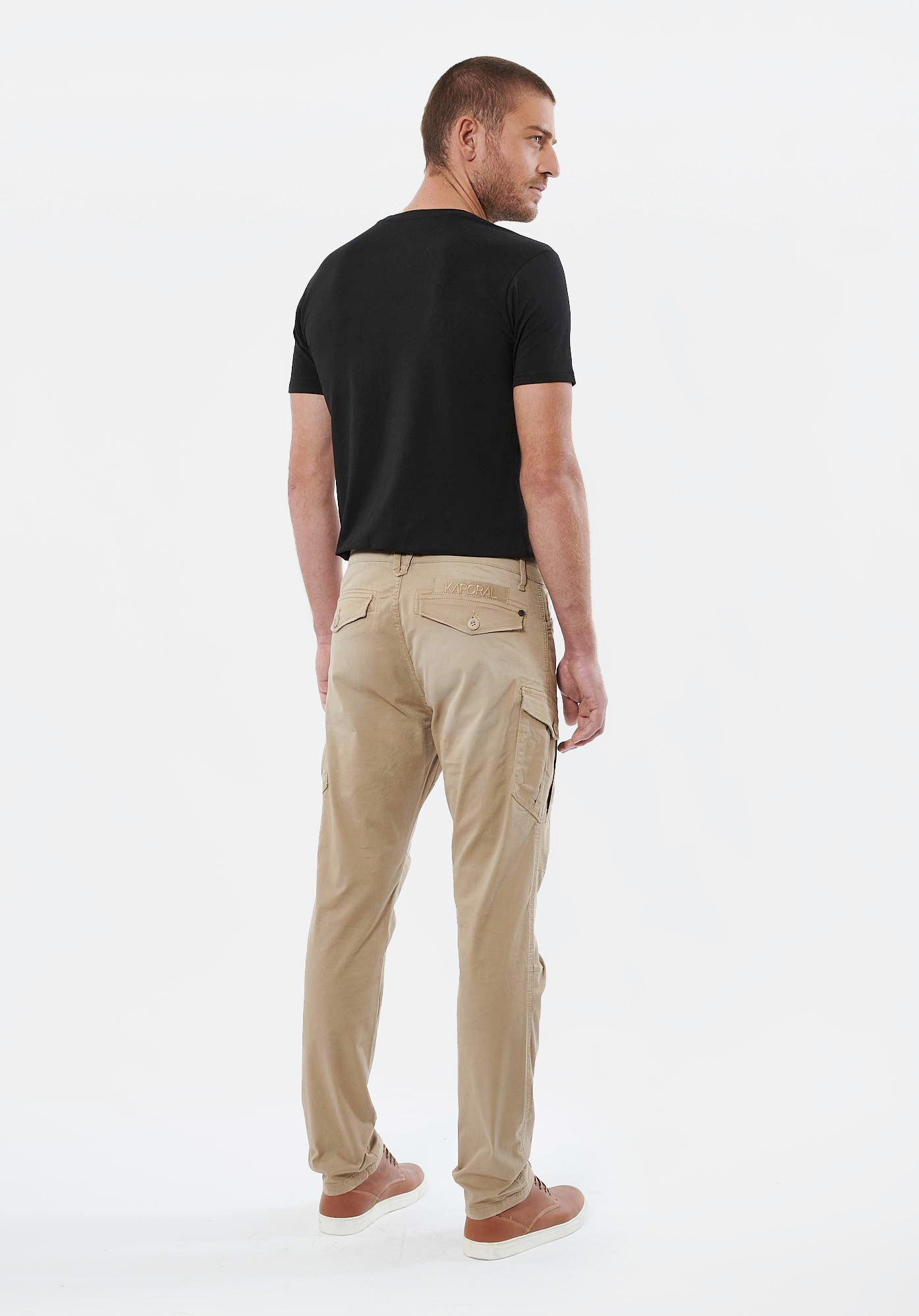 KALIS  Jean relaxed straight beige homme