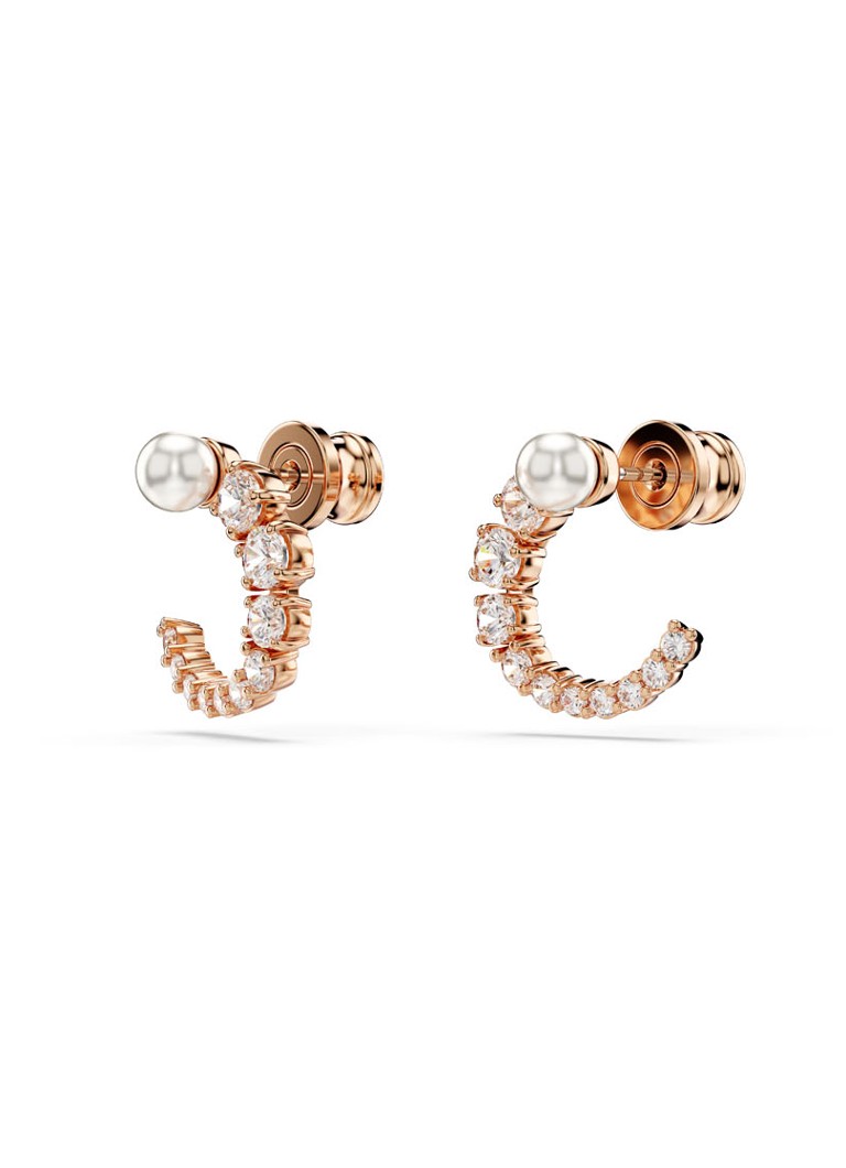 Swarovski Matrix stud earrings with crystal