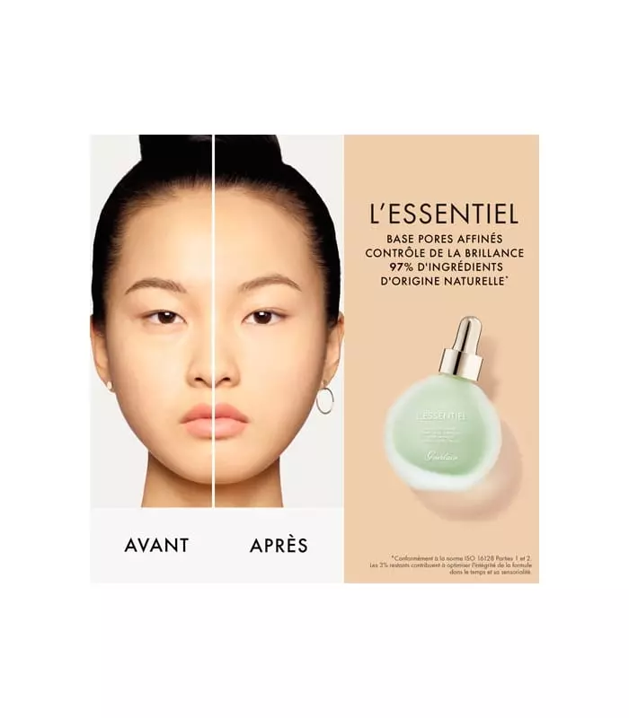 L'ESSENTIEL Base pores affinés contrôle de la brillance