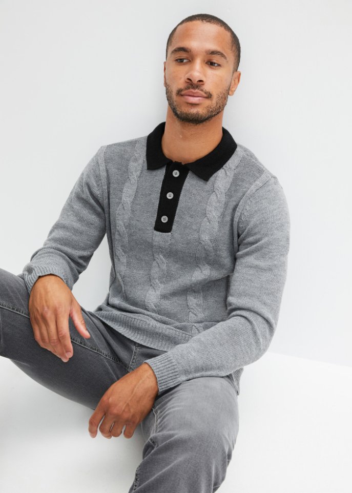 Pullover mit Polokragen