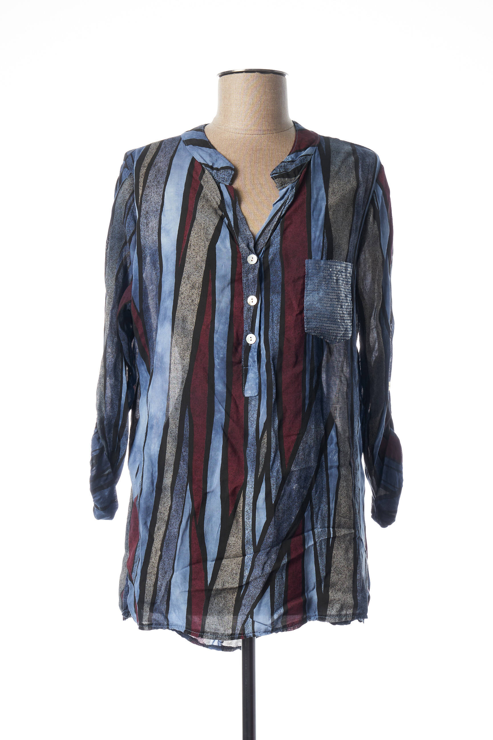 Quattro Tuniquemanchelongue Femme couleur bleu