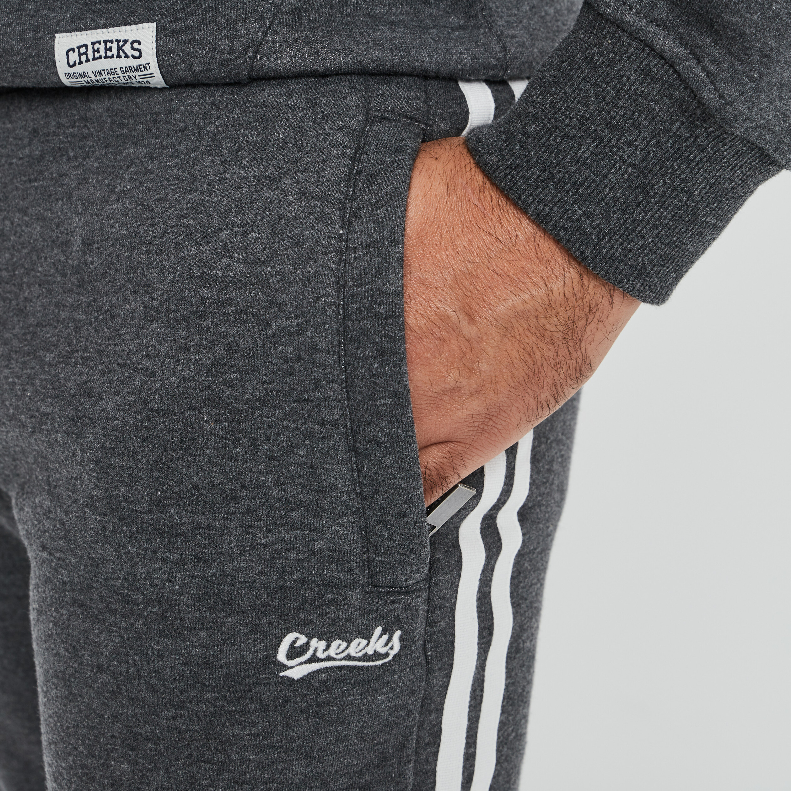 Pantalon de jogging stretch Creeks gris foncé homme | La Halle