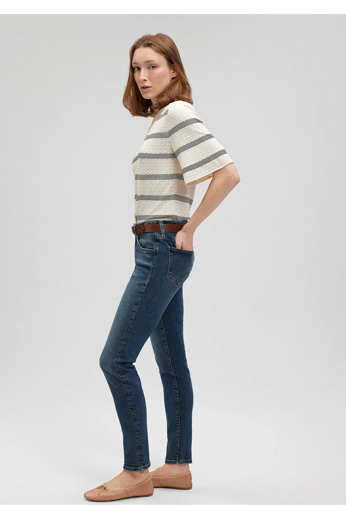 Mavi  Ada Casual Shaded Indigo Blue Jeanshose 1020585267