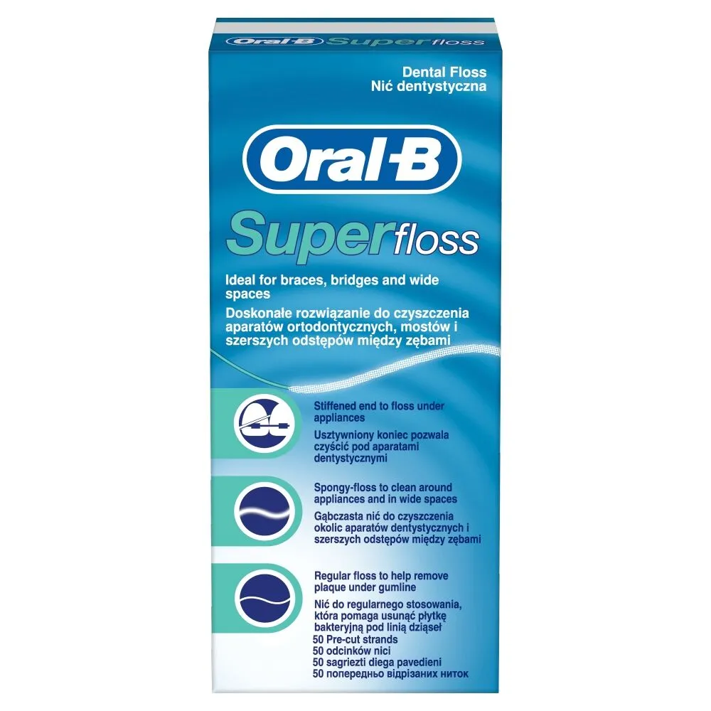 Oral-B Super Floss για γέφυρες 50 τμημάτων