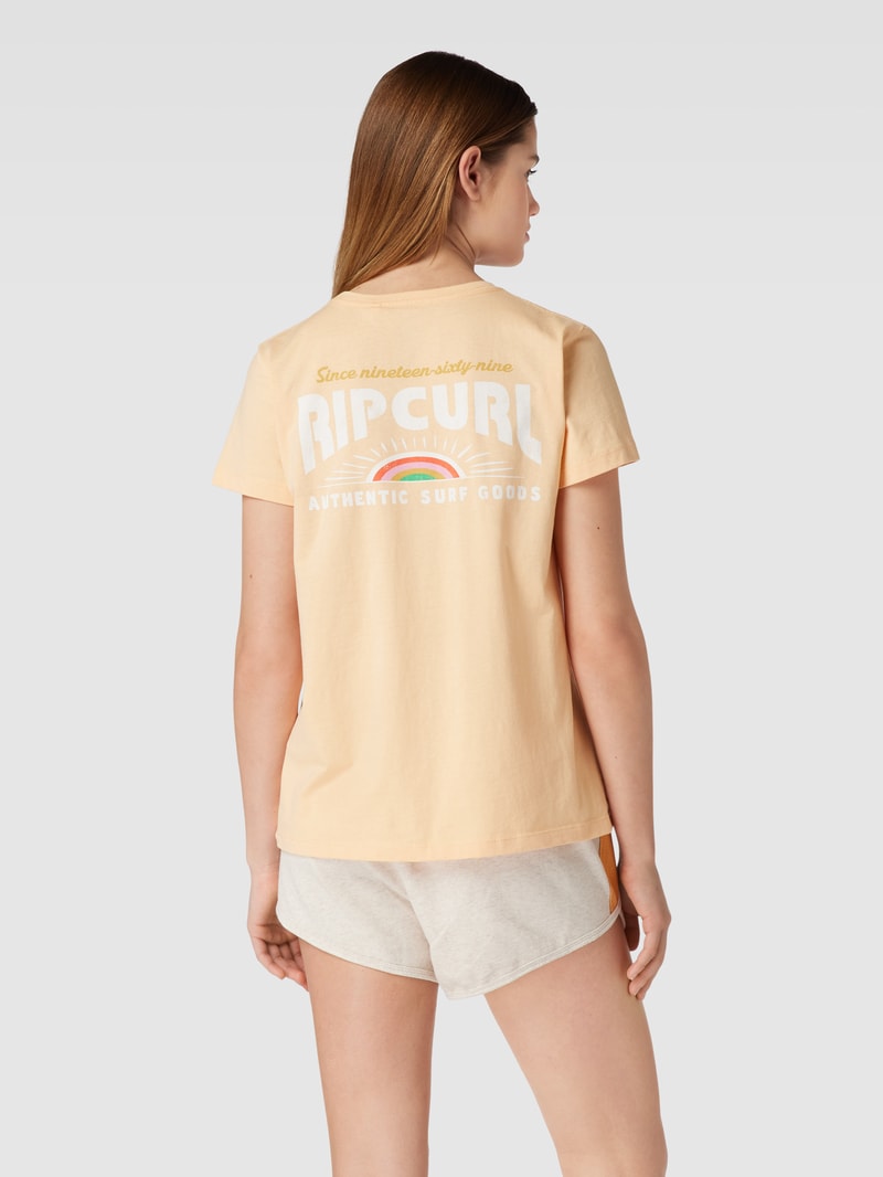 T-Shirt mit Label-Prints Modell 'DAYBREAK' in orange