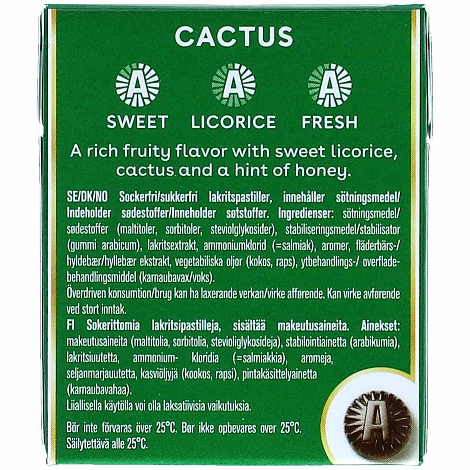 Läkerol Cactus sugarfree 4x25g