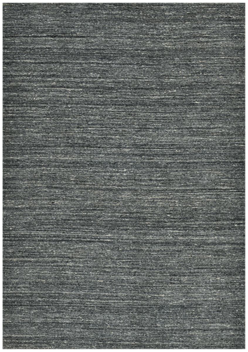 Handloom aus Indien Pure uni Anthrazit 170 x 240 cm