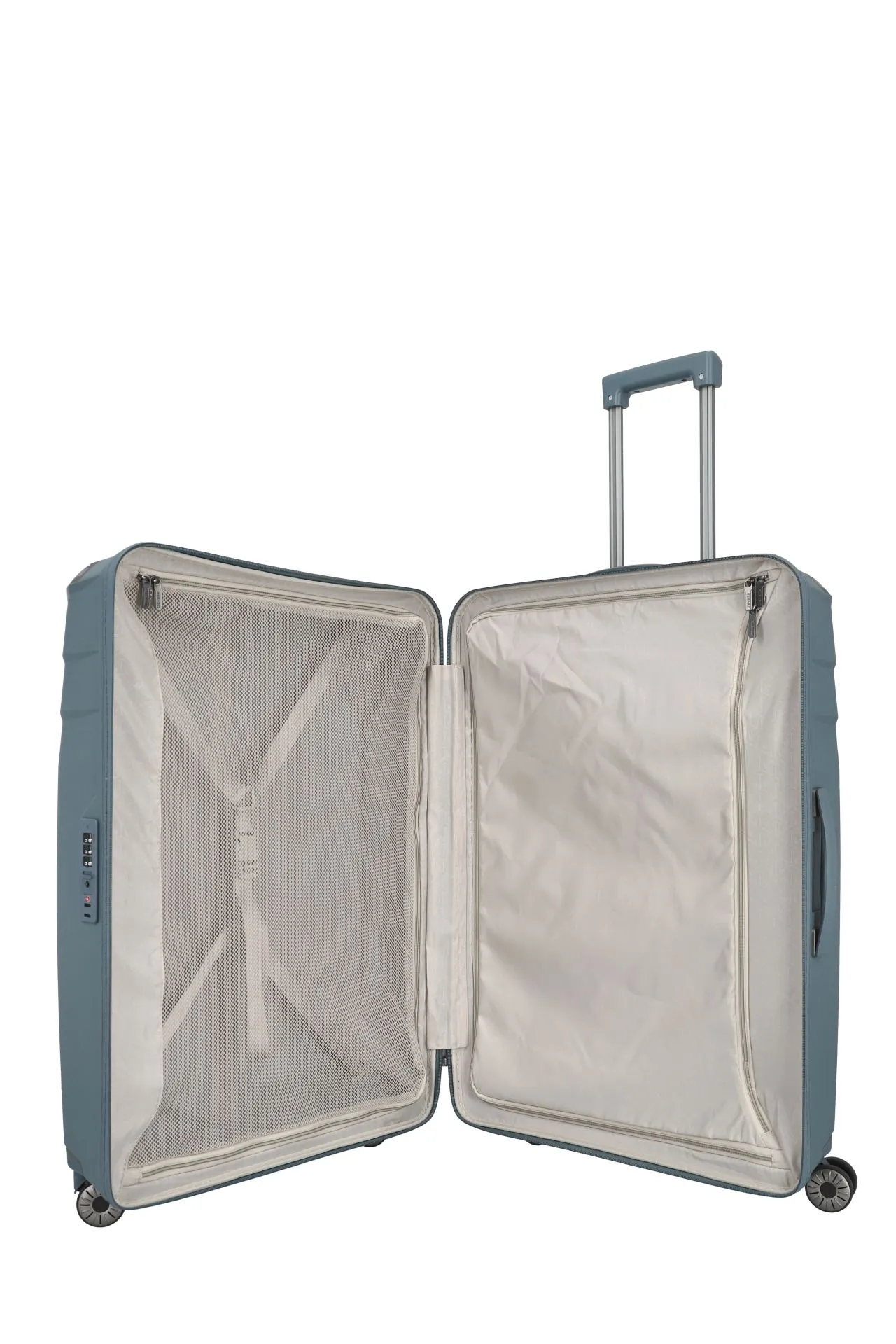 Travelite ELVAA Trolley L mit 4 Rollen - Blaugrau
