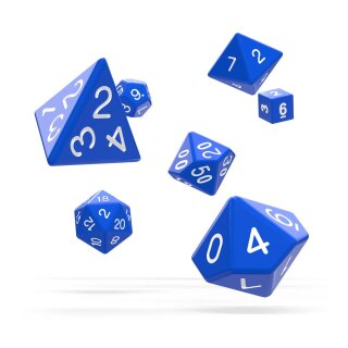 Oakie Doakie Dice Würfel RPG-Set Solid - Blau (7)