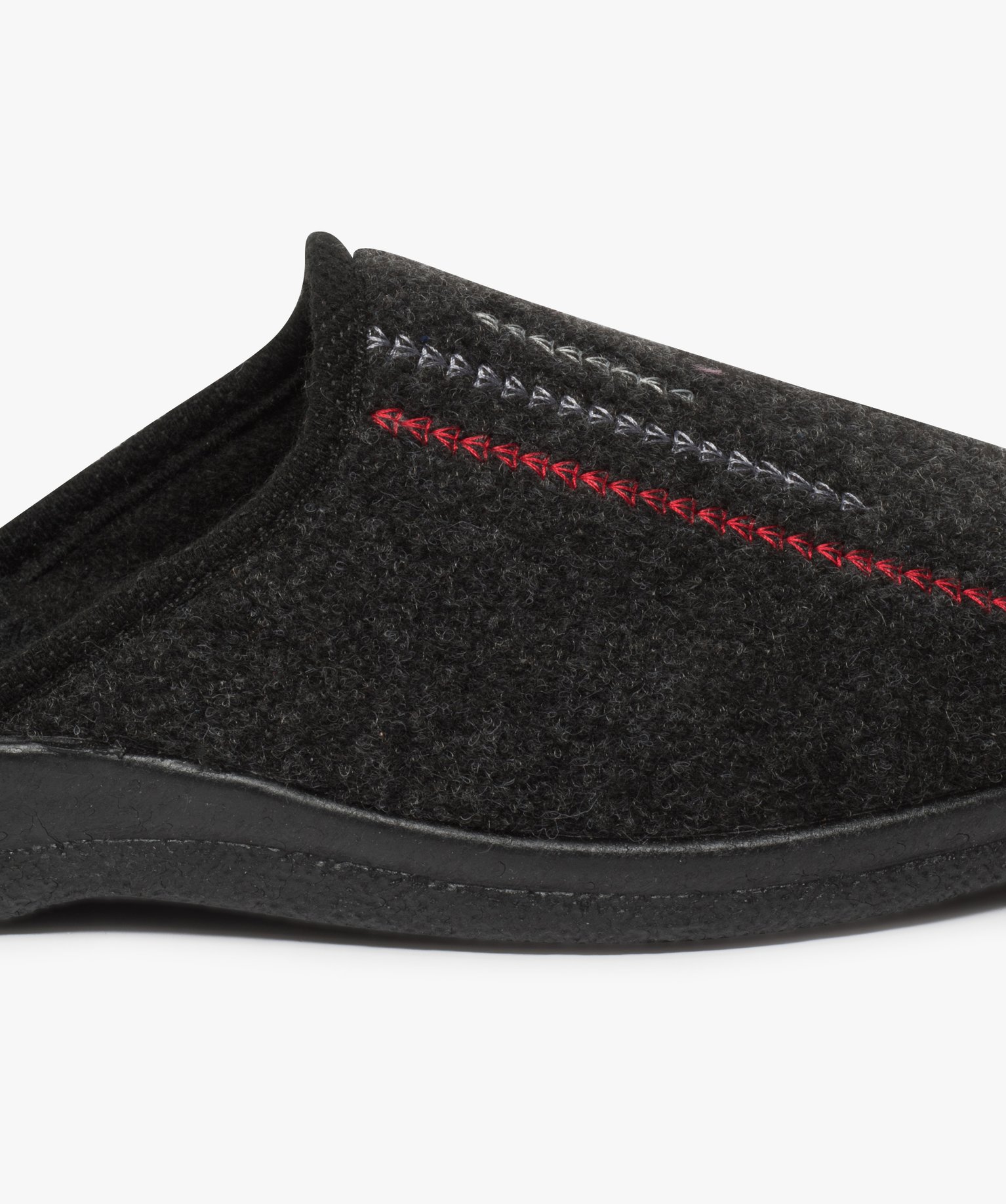 Chaussons homme forme mules avec broderie | GEMO