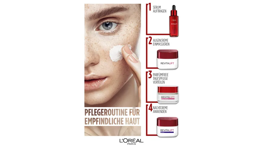 L'Oréal Paris Gesichtscreme Revitalift Feuchtigkeitspflege ohne Prafum 50 ml