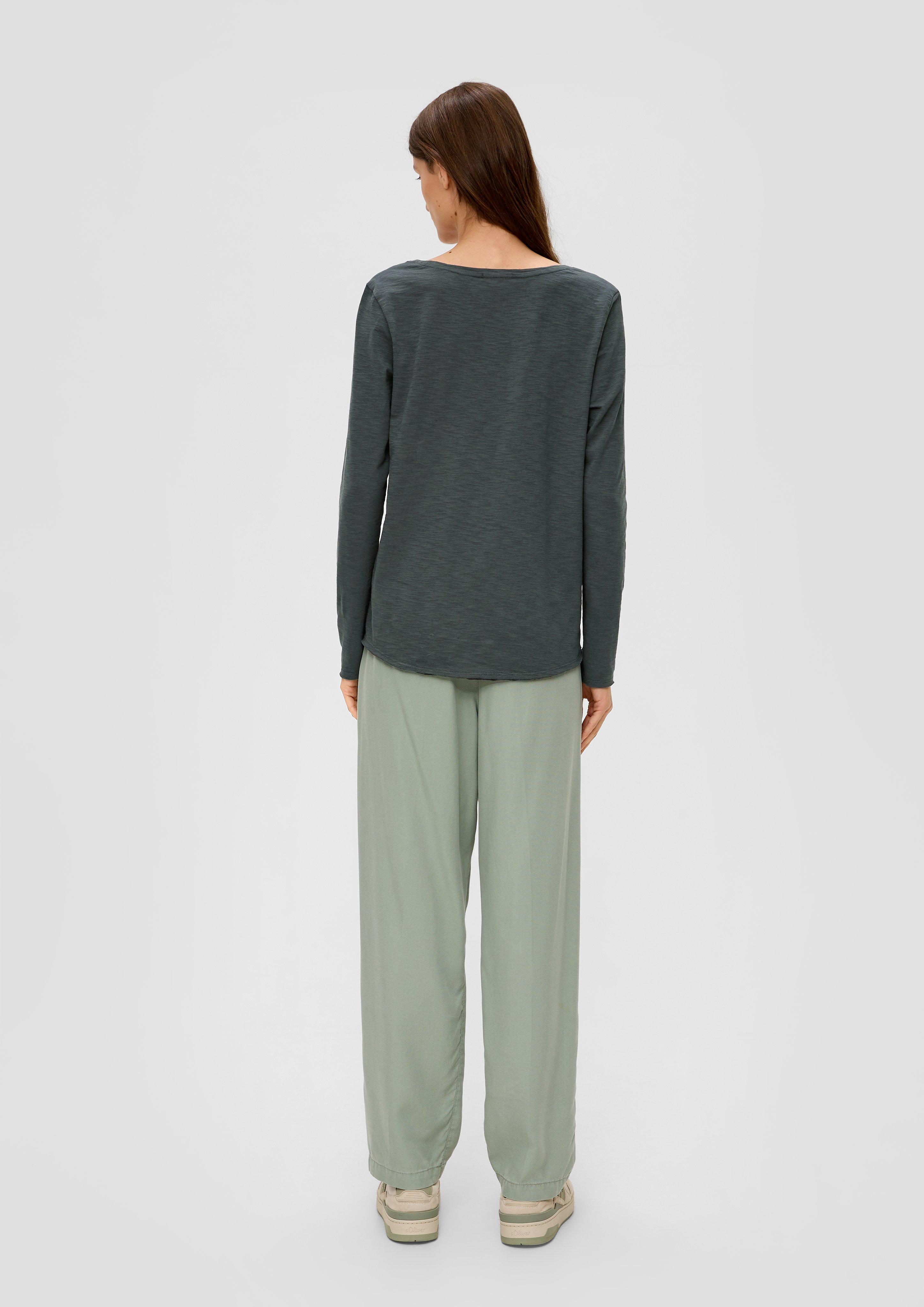 Gestreiftes Longsleeve mit Rollsaum  2135958-7909