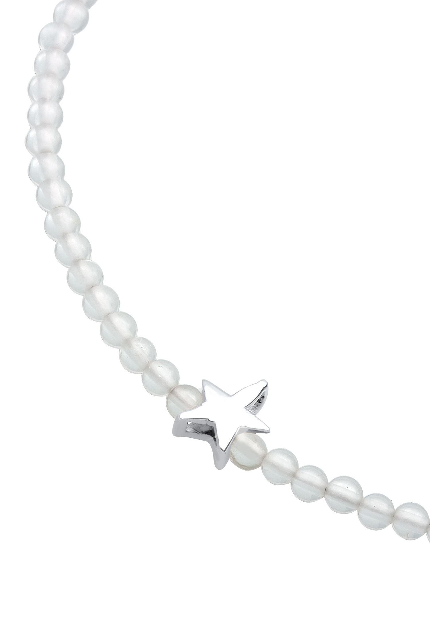Colgante de estrella Elli para mujer con cristal de roca y cuentas de vidrio en plata de ley 925