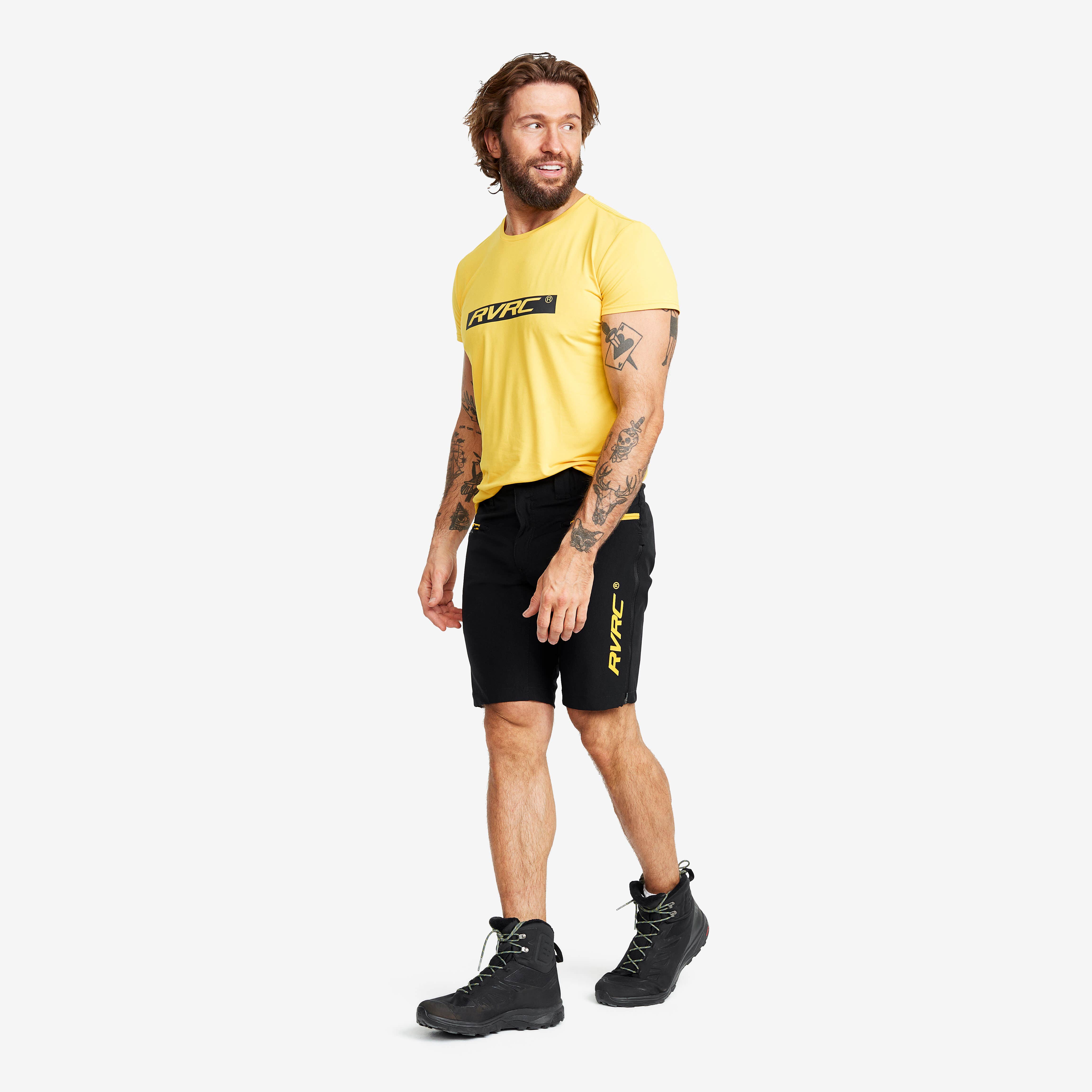 Trail Pro Shorts Homme Black/Yellow