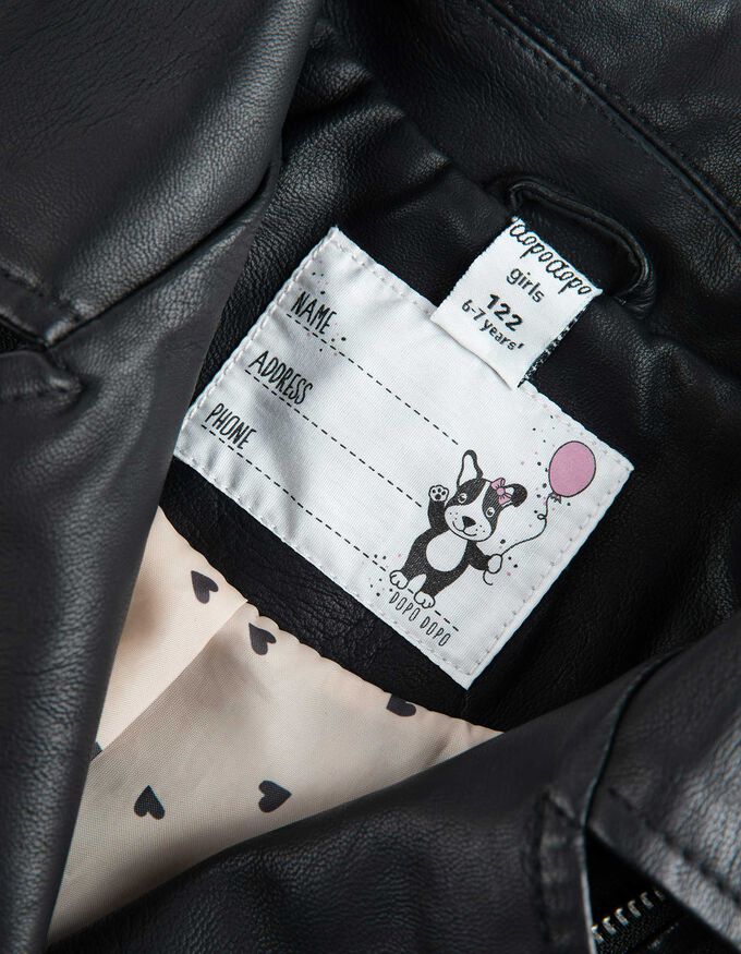 Bikerjacke - Lederoptik