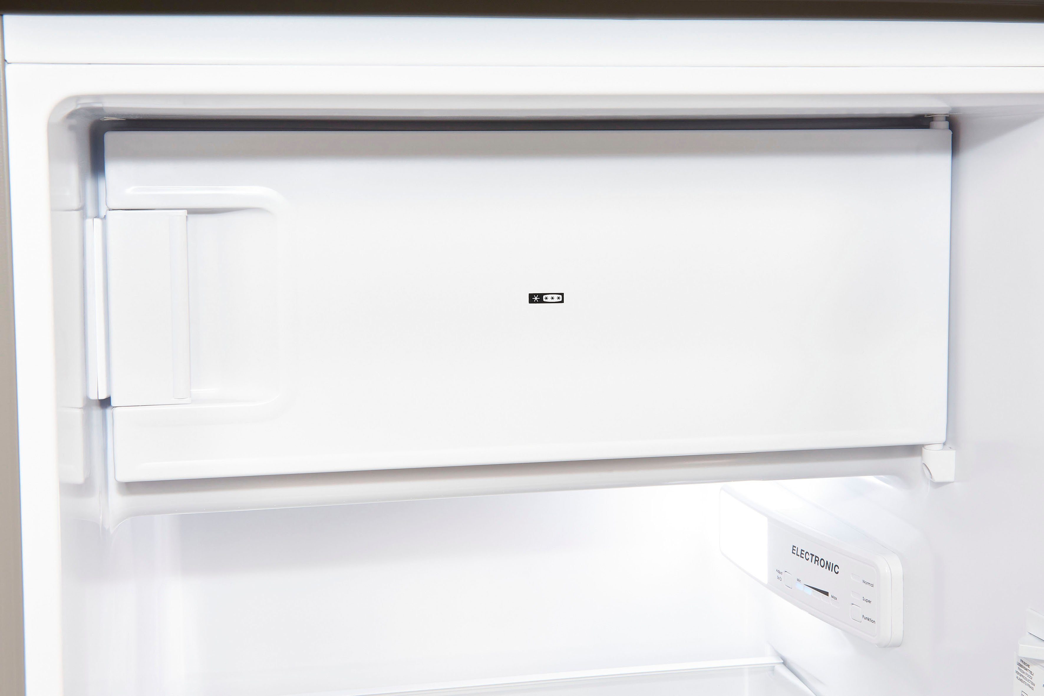exquisit Kühlschrank KS185-4-HE-040E inoxlook, 122 cm hoch, 55 cm breit