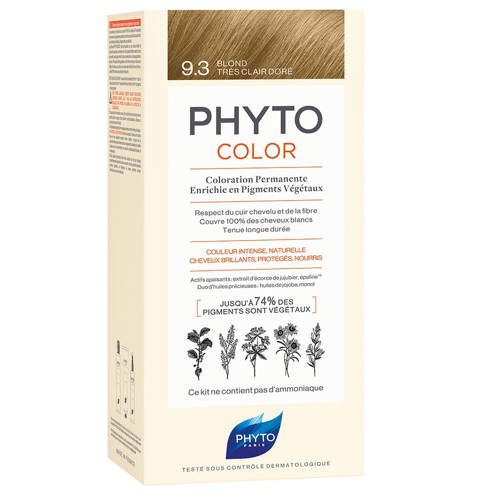 Phyto Color 9.3 Sehr Helles Goldblond Pflanzliche Haarcoloration