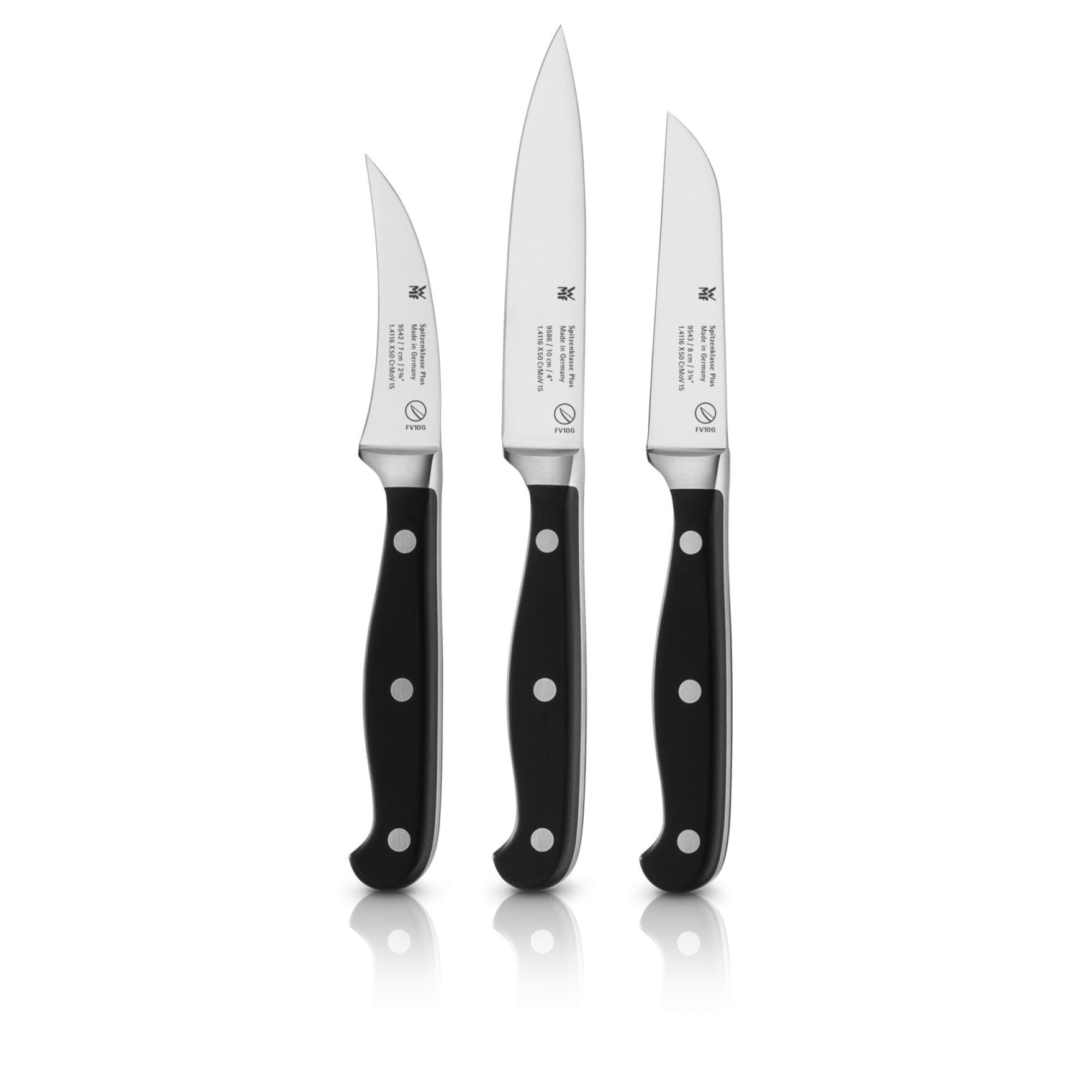 WMF Messer-Set Spitzenklasse Plus (Set, 3-tlg), Obst- und Gemüseset, Made in Germany