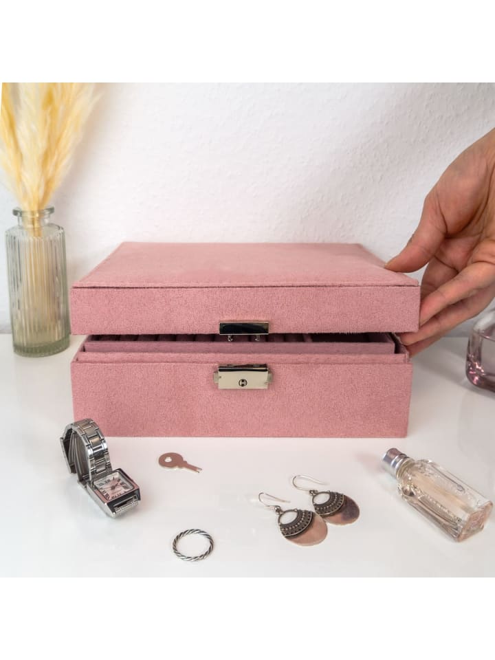 Intirilife Juwelenbox Schmuckschatulle in Rosa günstig kaufen onesize
