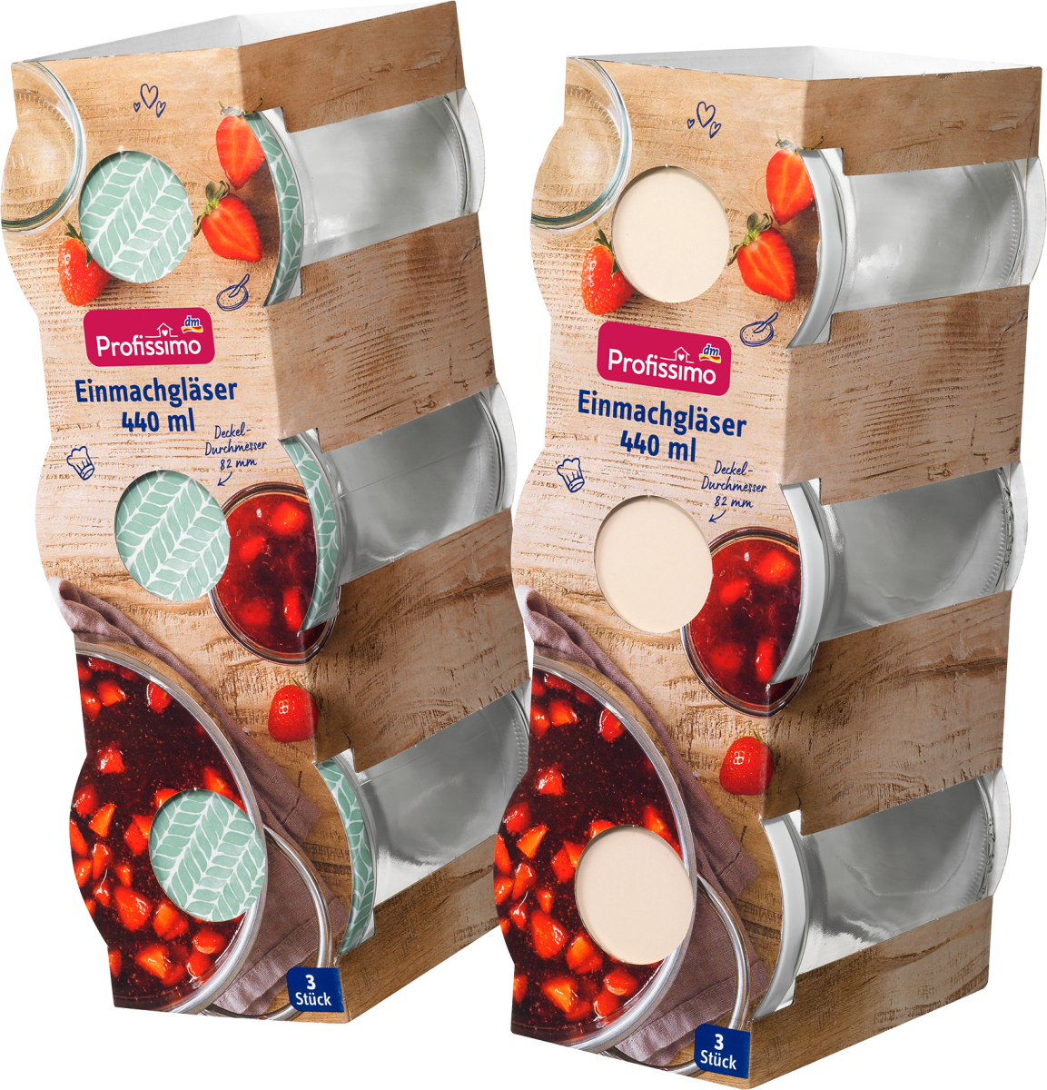 Einmachgläser 440ml, 3 St
