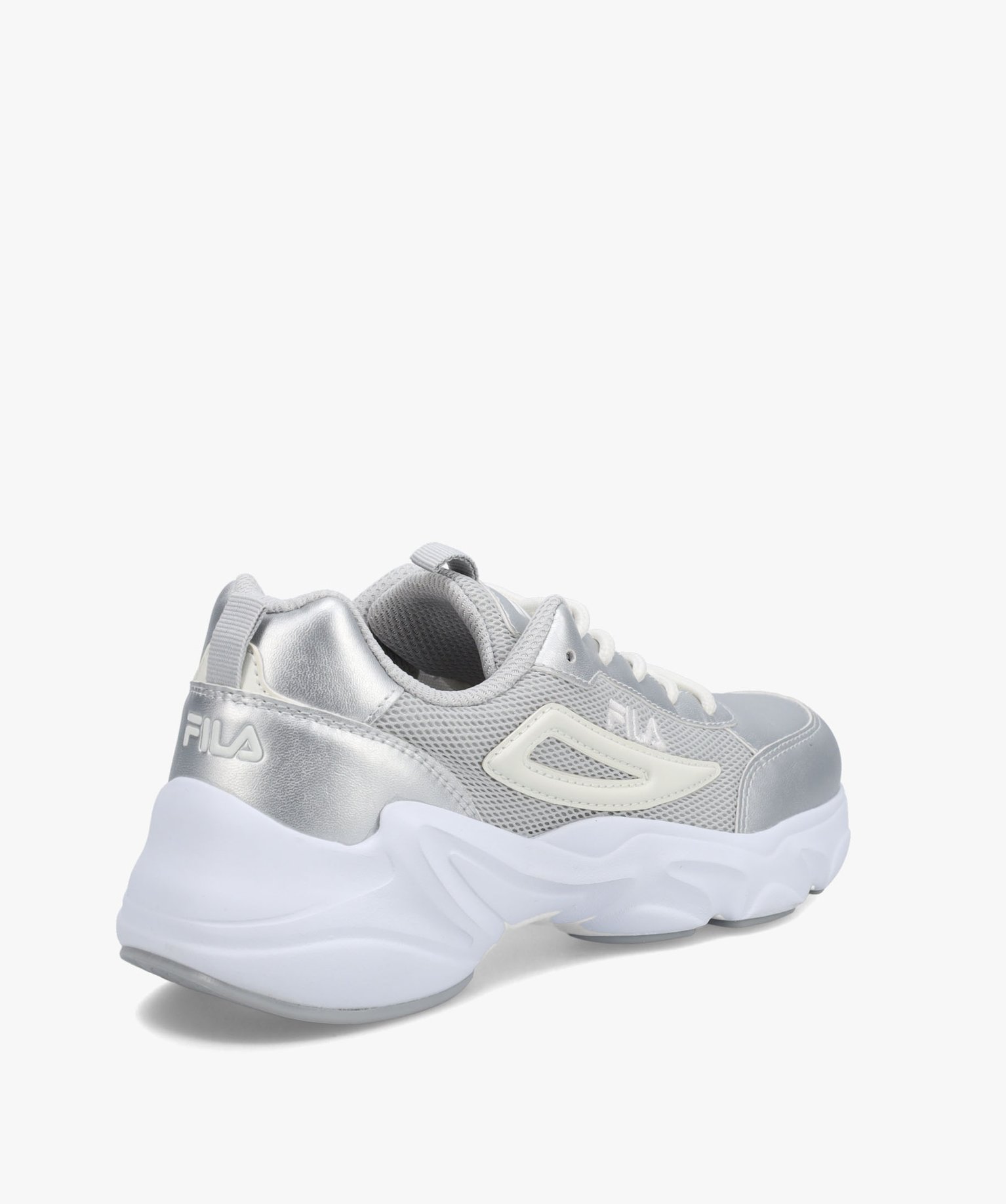 Baskets femme multi-matières à détails brillants – Fila... argent | GEMO