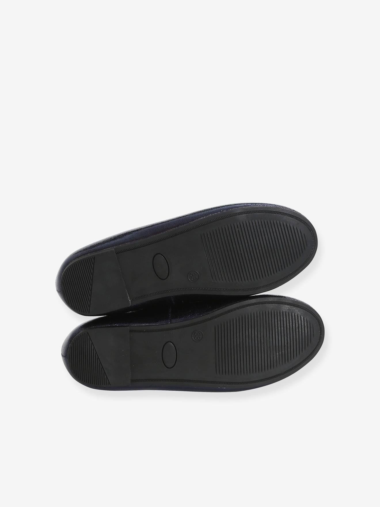 Ballerines irisées fille bleu marine métallisé