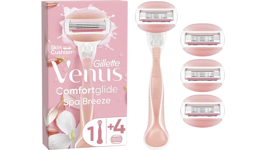 Gillette Venus Klingen + Rasierer Comfortglide Spa Breeze