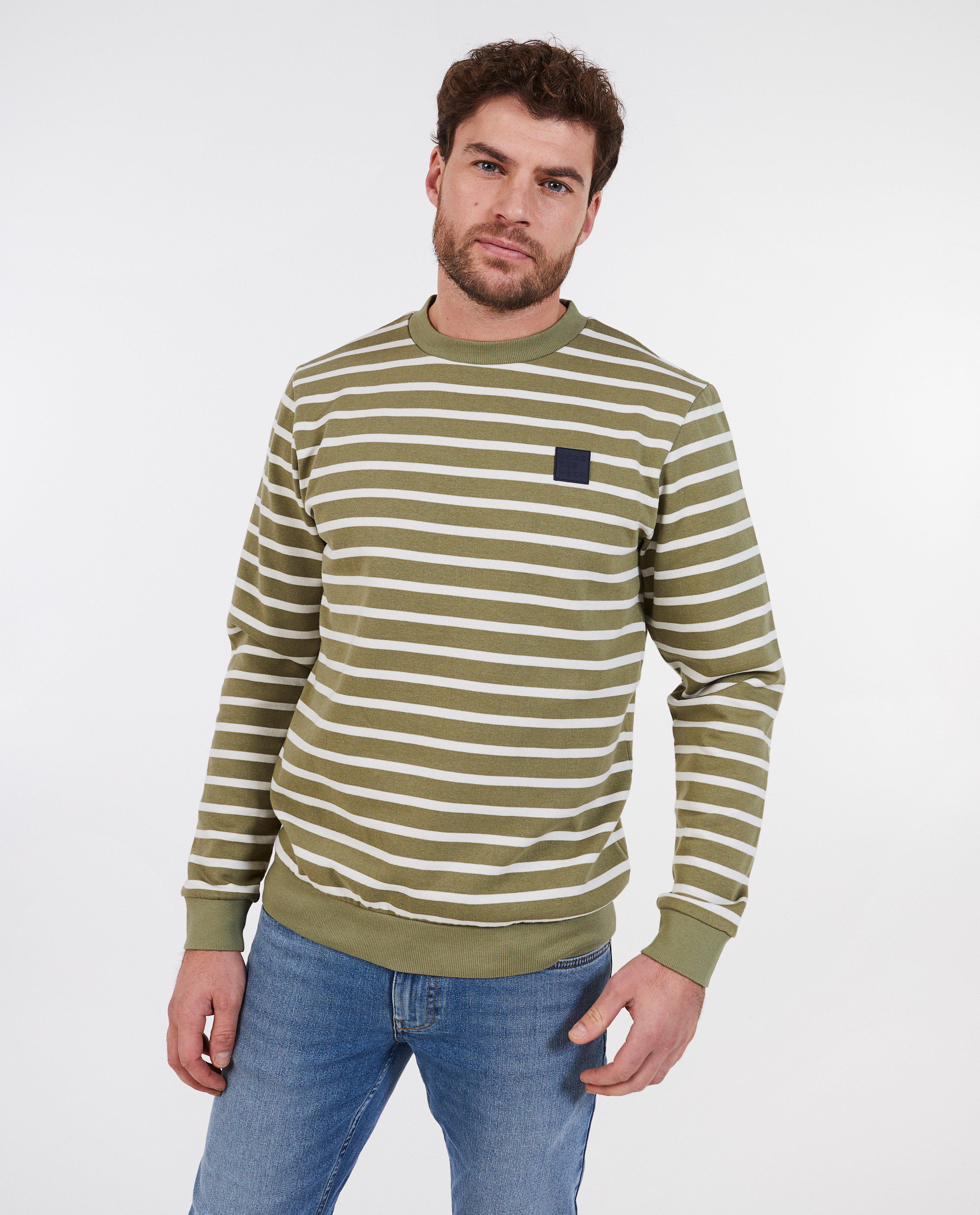 Pulover kaki cu dungi pentru quarterback