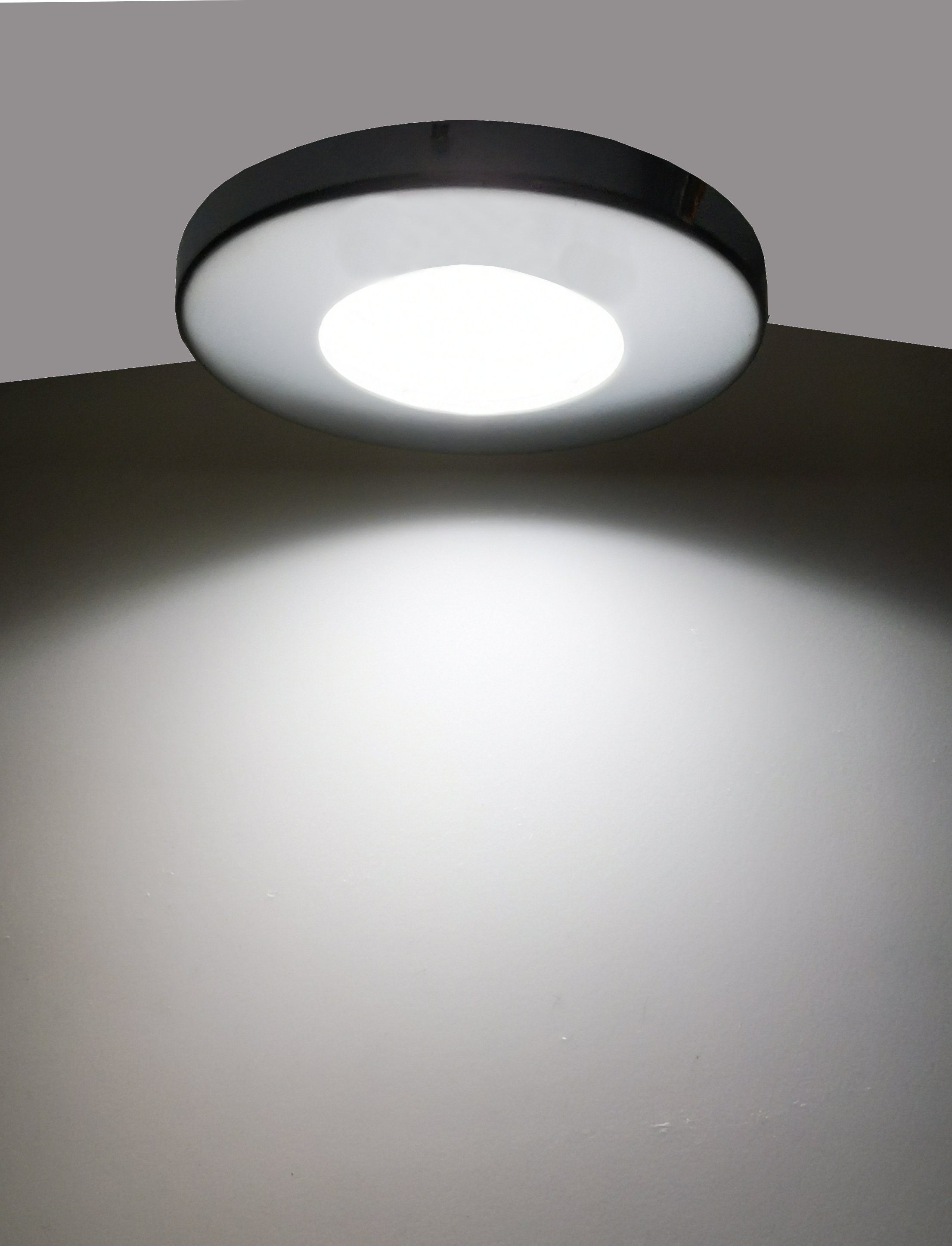 TRANGO LED Einbauleuchte, 6729IP-065AK Einbaustrahler Rund IP44 in Schwarz matt Badleuchte, Bad Einbauleuchte, Deckenspots, Einbauspots, Deckenleuchte inkl. 6x GU10 Lampenfassung für Bad, Sauna, Außen, Feuchtraum