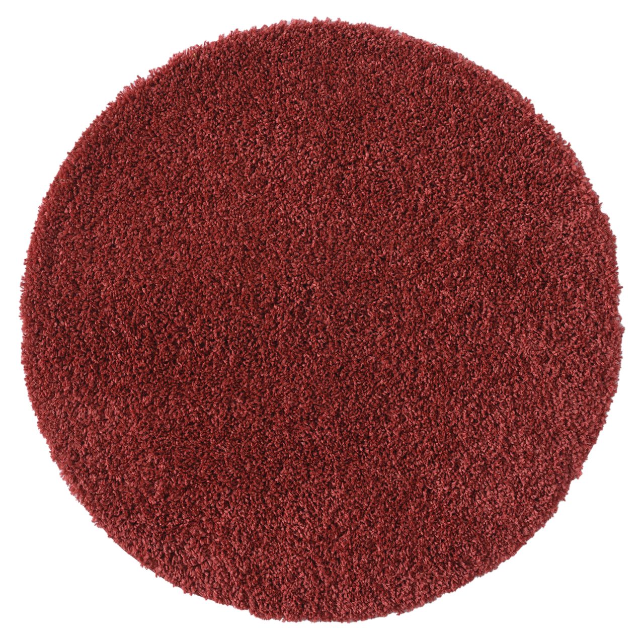 MyFlair Teppich Elodie, 120cm x 120cm, Farbe Weinrot, rund, Florhöhe 37mm
