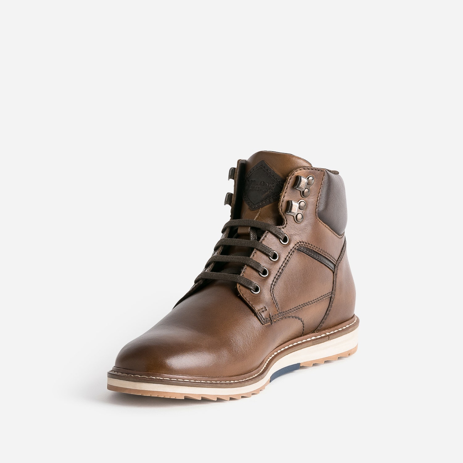 Boots à lacet marron en cuir