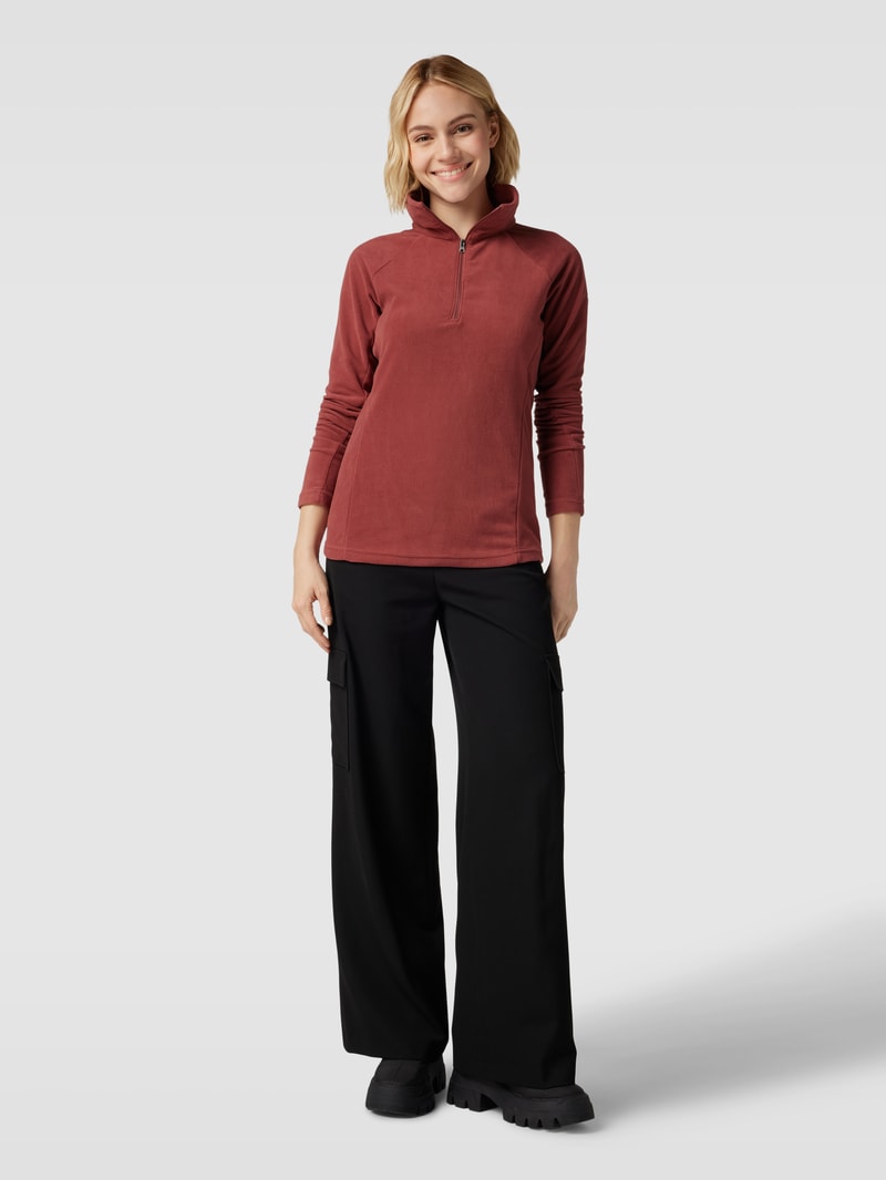Sweatshirt aus Fleece mit Stehkragen Modell 'GLACIAL™ IV 1/2 ZIP' in bordeaux rot