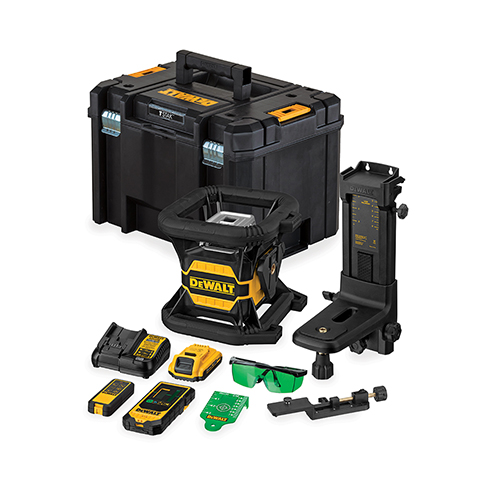 Laser rotativo DeWalt DCE080D1GS-QW verde, 18 volts, 2,0 Ah, íon de lítio com Bluetooth