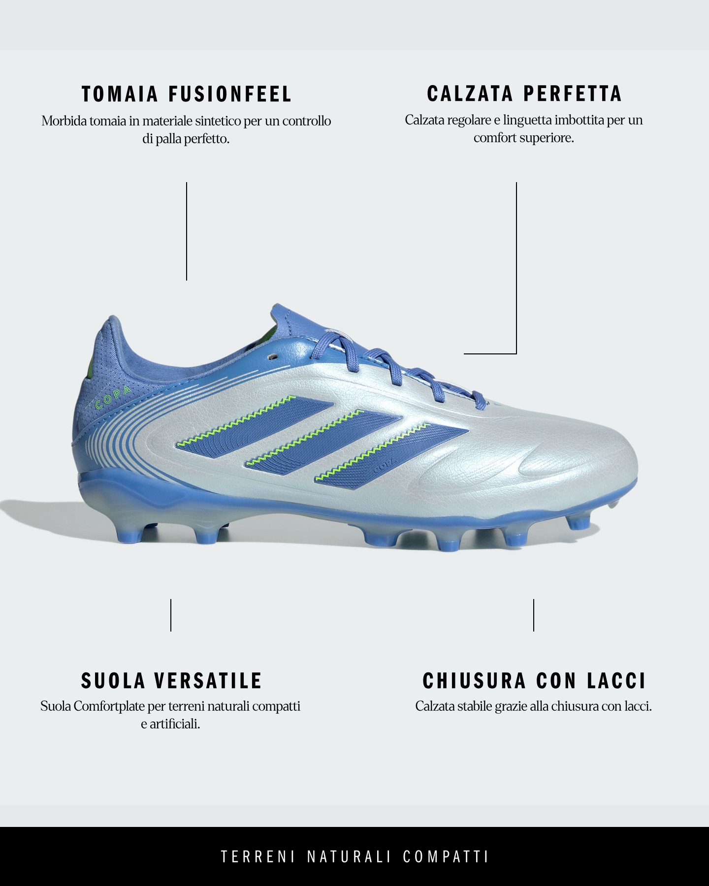 Futbalové kopačky Adidas Copa Pure III League FG-mg Jr IE1195