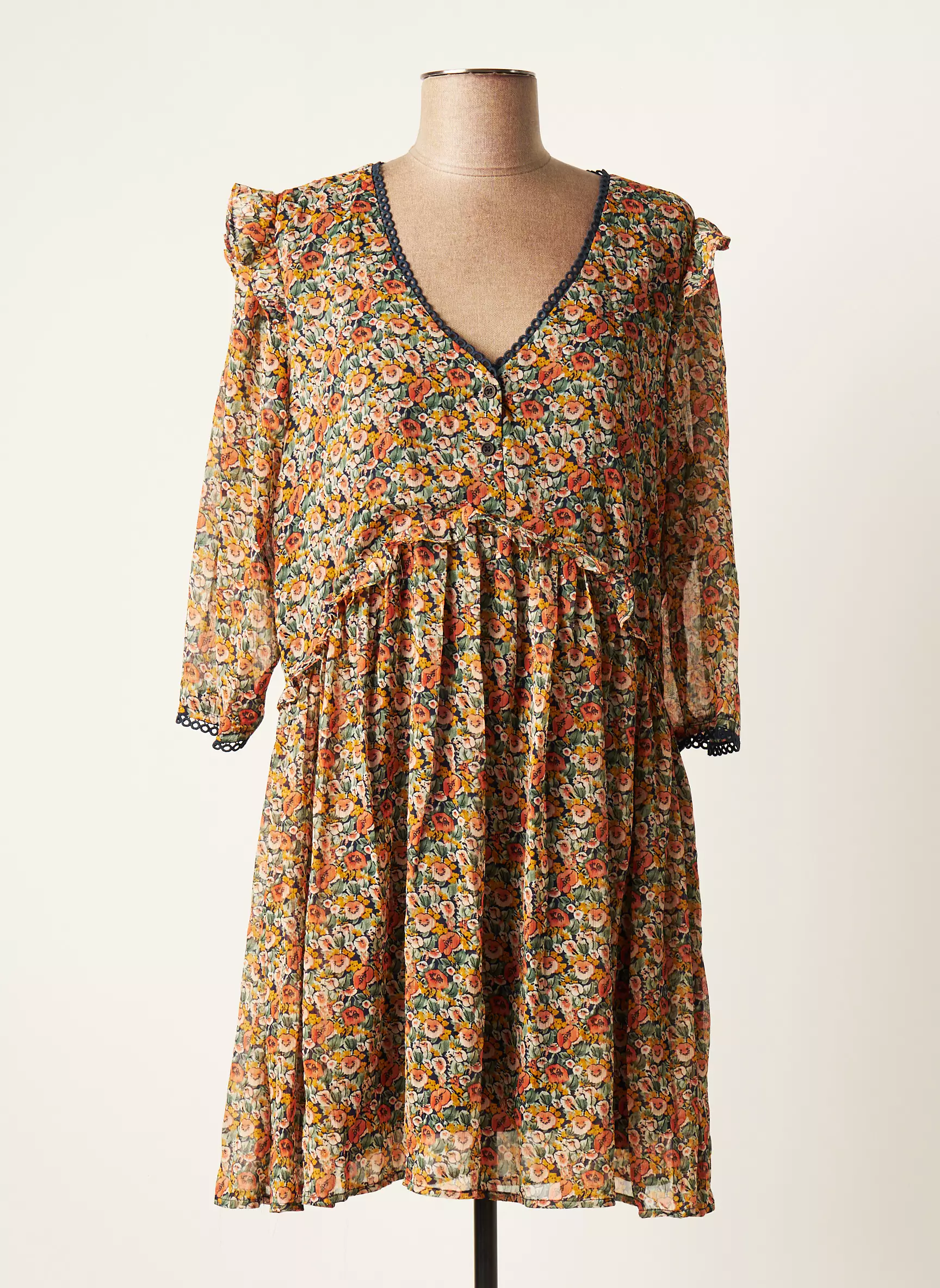 By One Robes Courtes Femme couleur jaune