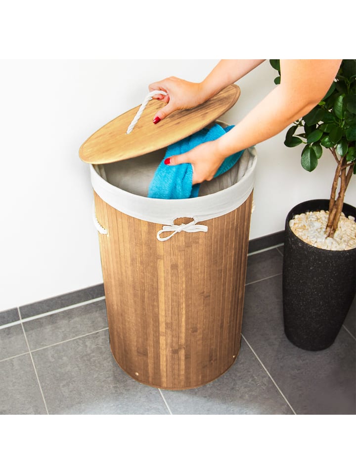 relaxdays Wäschekorb Natur - (H)65 x Ø41 cm günstig kaufen onesize