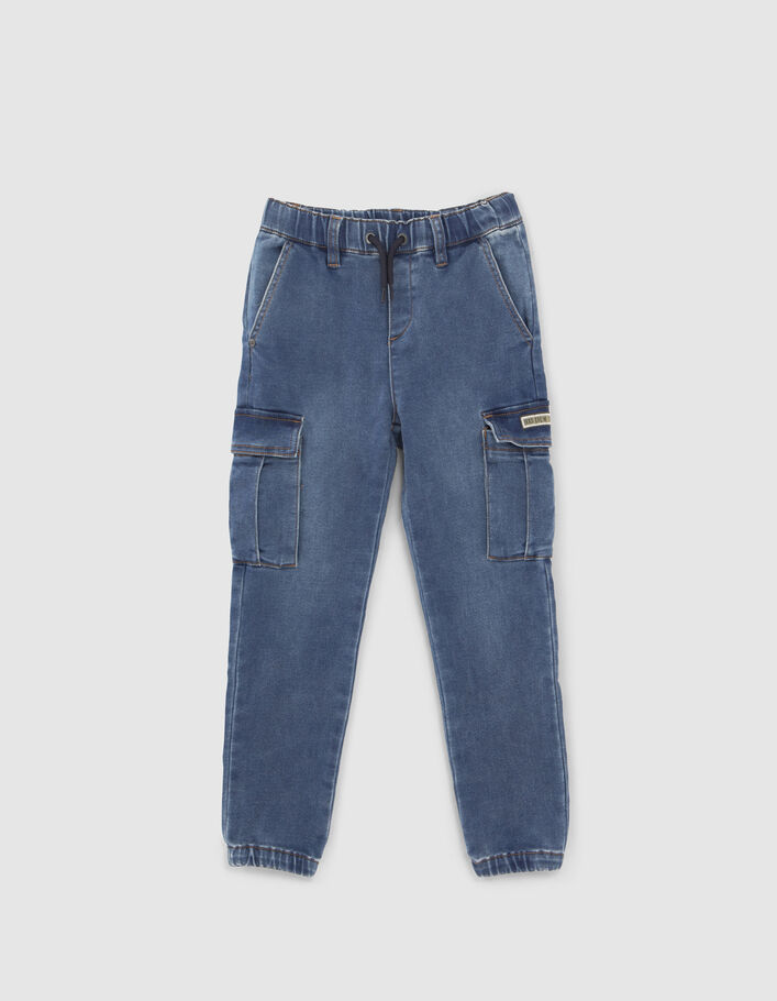 Jogger EASY BATTLE en jean bleu garçon