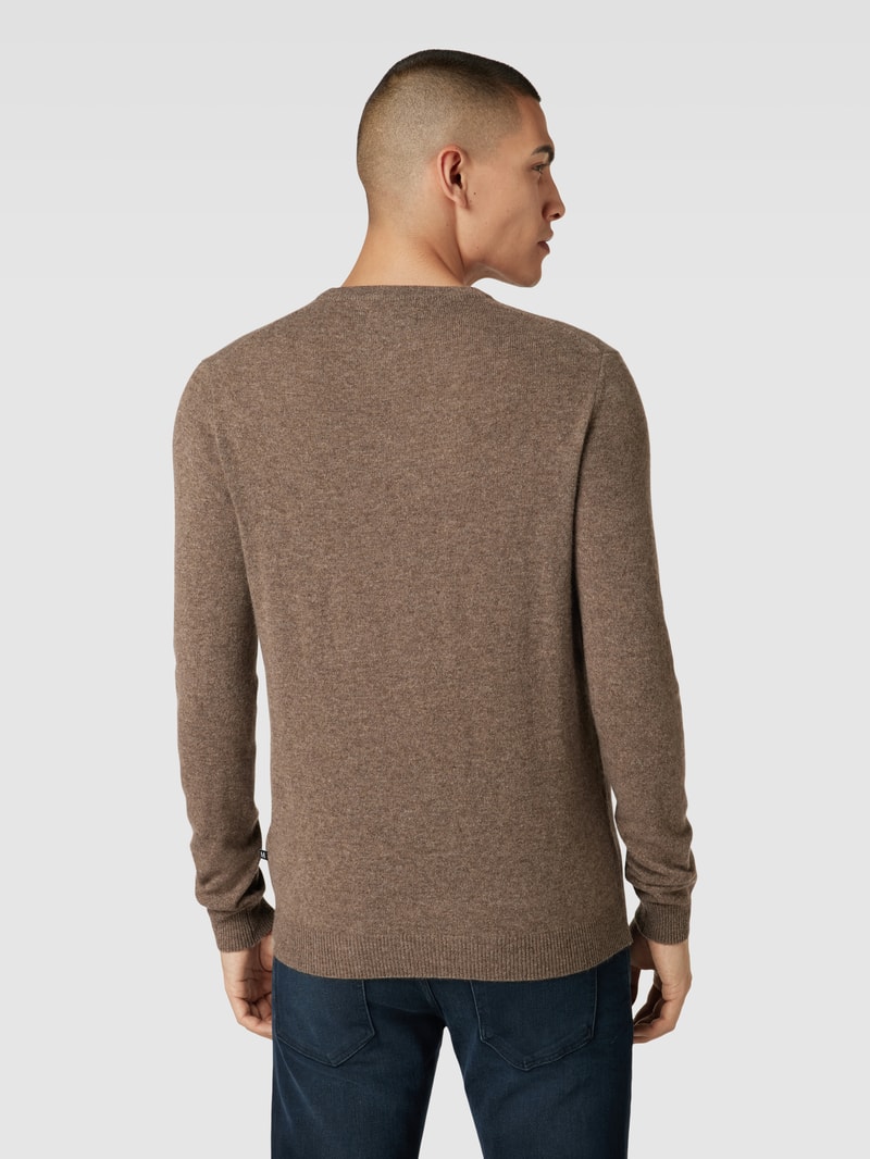 Strickpullover aus Kaschmir mit Rundhalsausschnitt Modell 'mordy' in beige