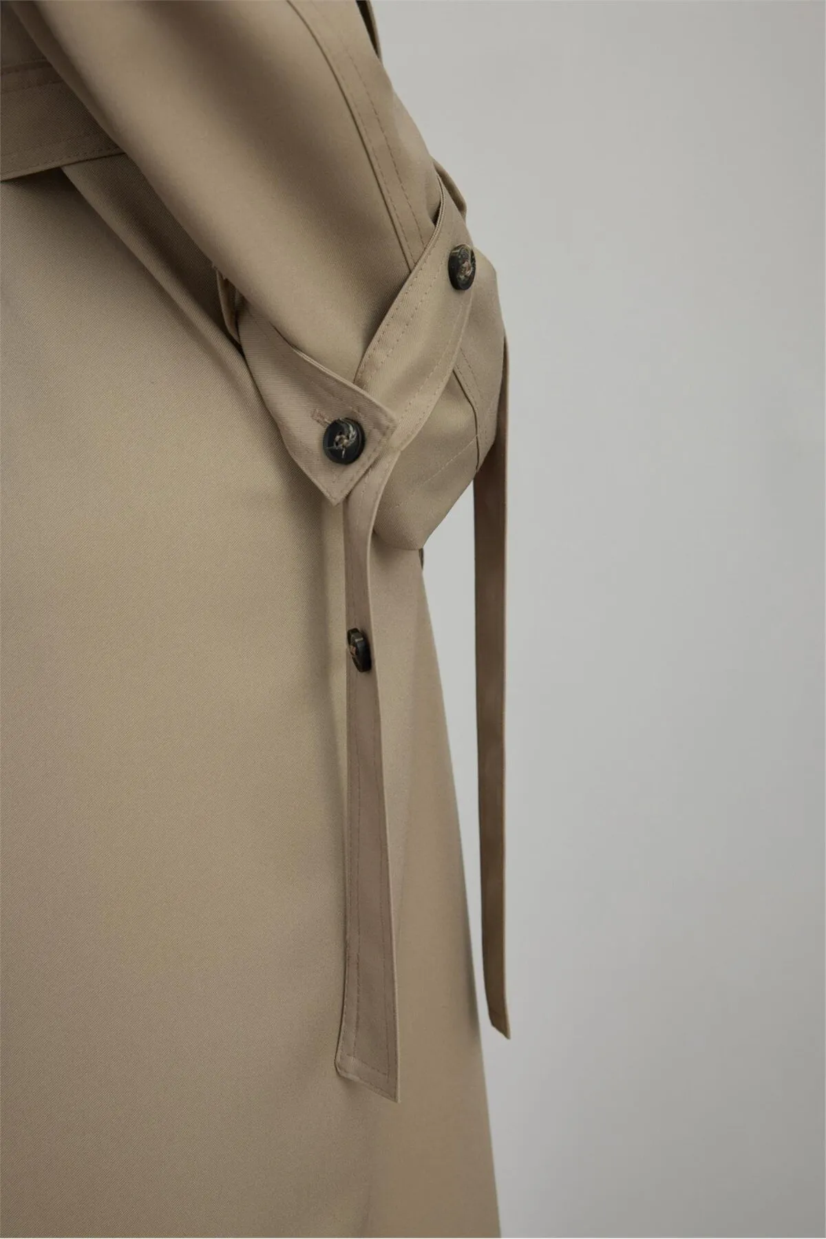 Suud Collection  Trenchcoat - Khaki - Zweireihig