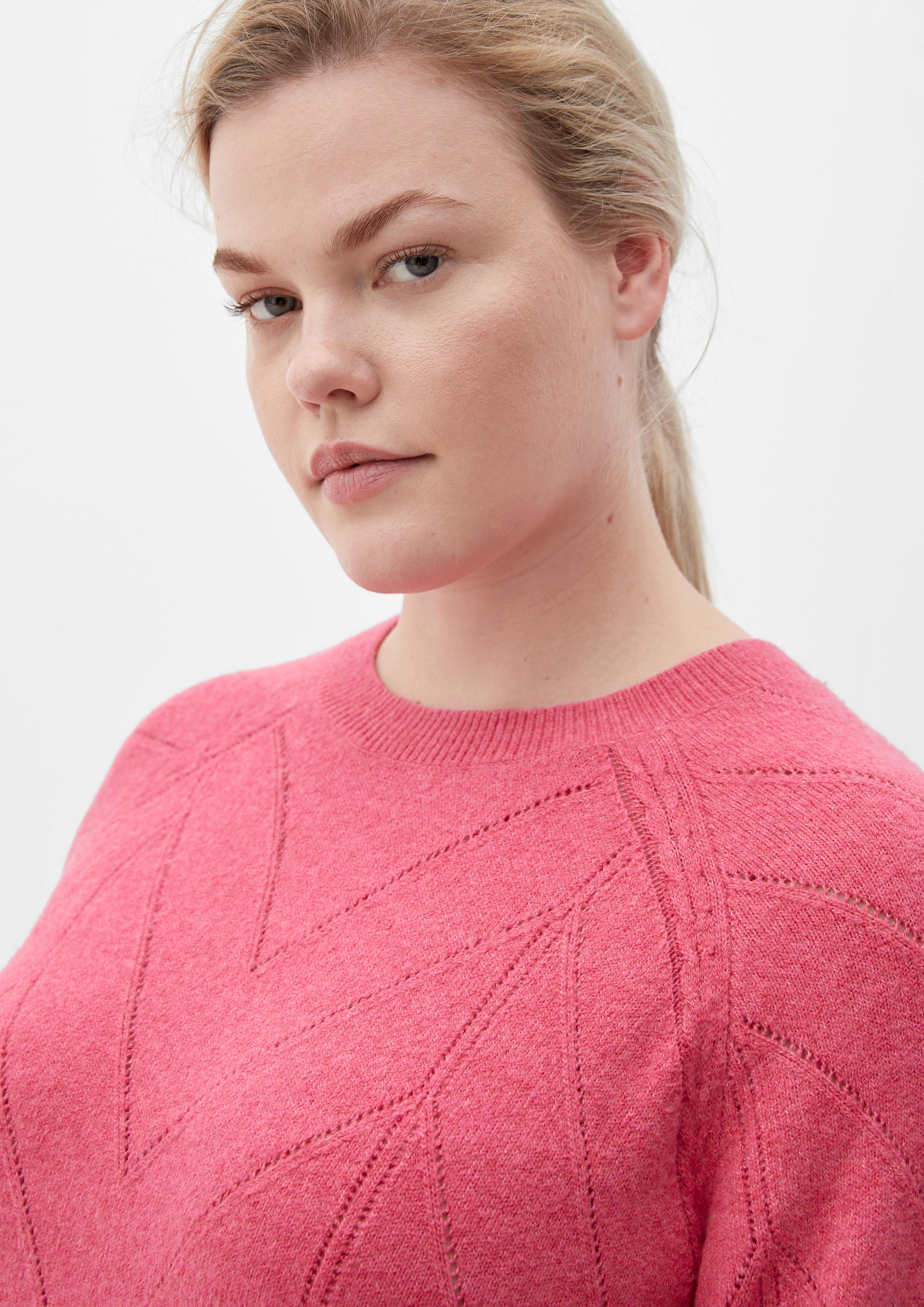 Strickpullover mit Lochmuster  2125668-45W0