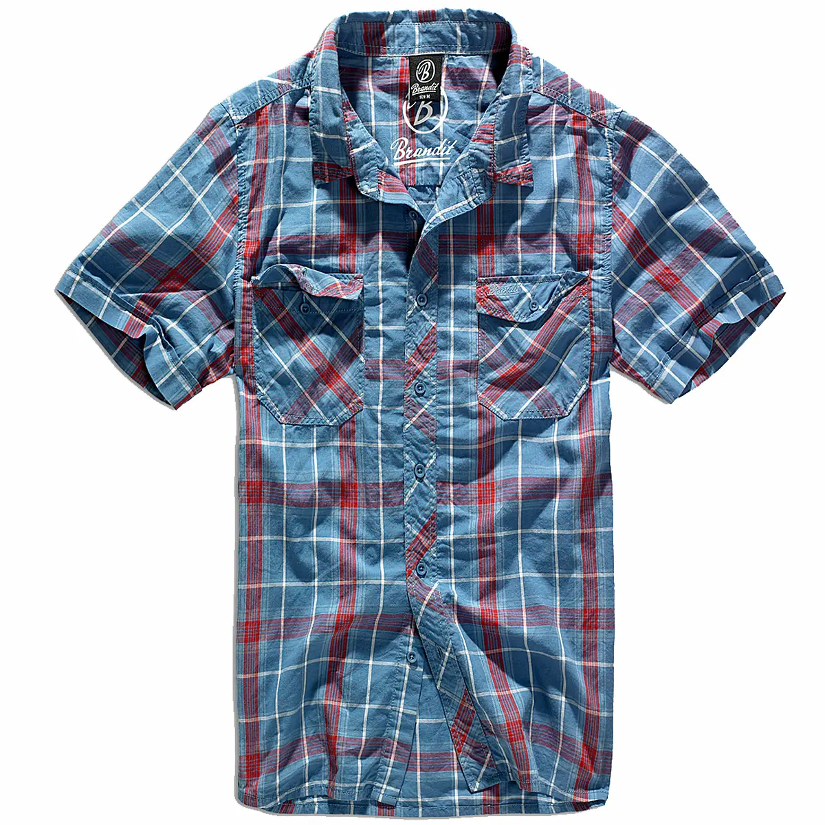 Brandit Roadstar Hemd rot-blau