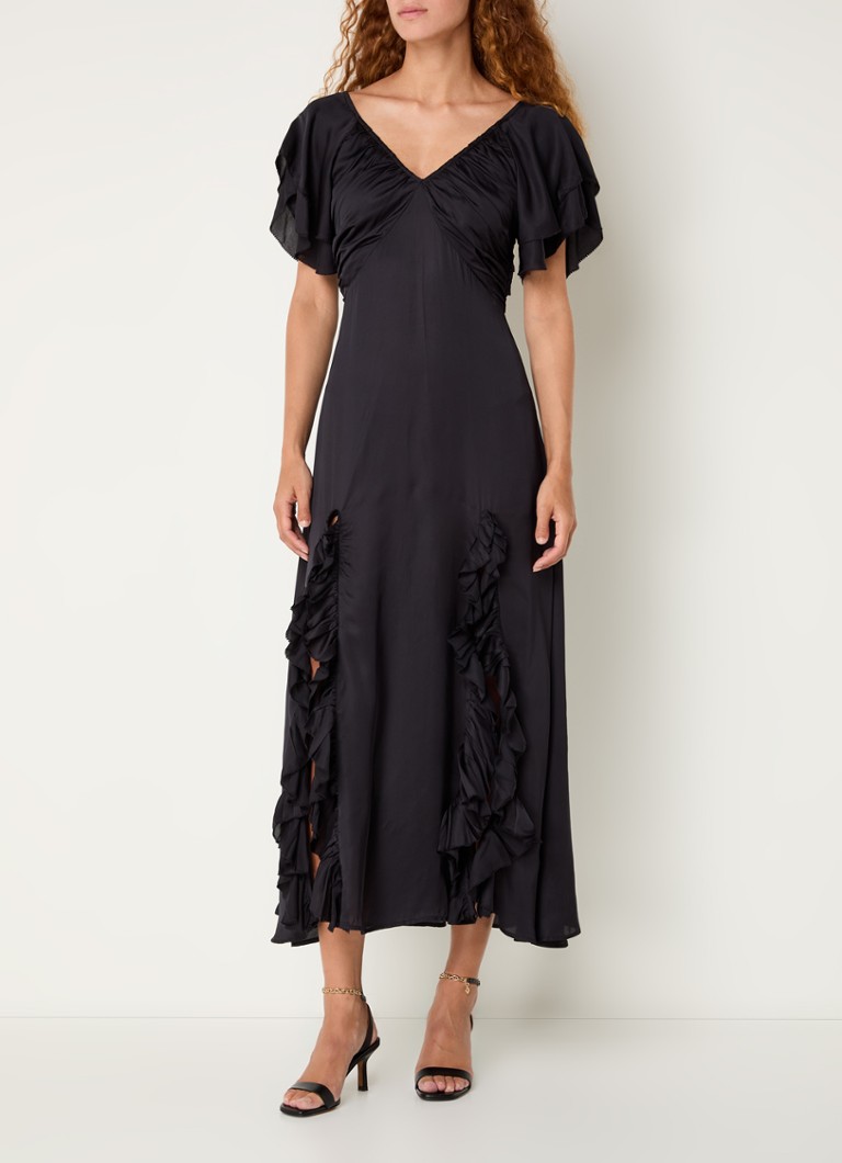 Vestido midi de Maje con espalda descubierta